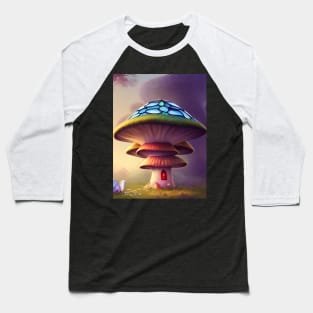 Enchanting Home for Sale (8) - Magic Mushroom House Baseball T-Shirt